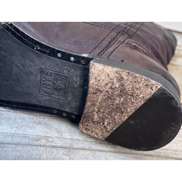 FRYE Anna Women's 9M Leather Mid-Calf Pull On Boots - Brown - Picture 12 of 14